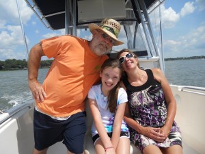 Stinnett with daughter Jordy and wife Greta. 